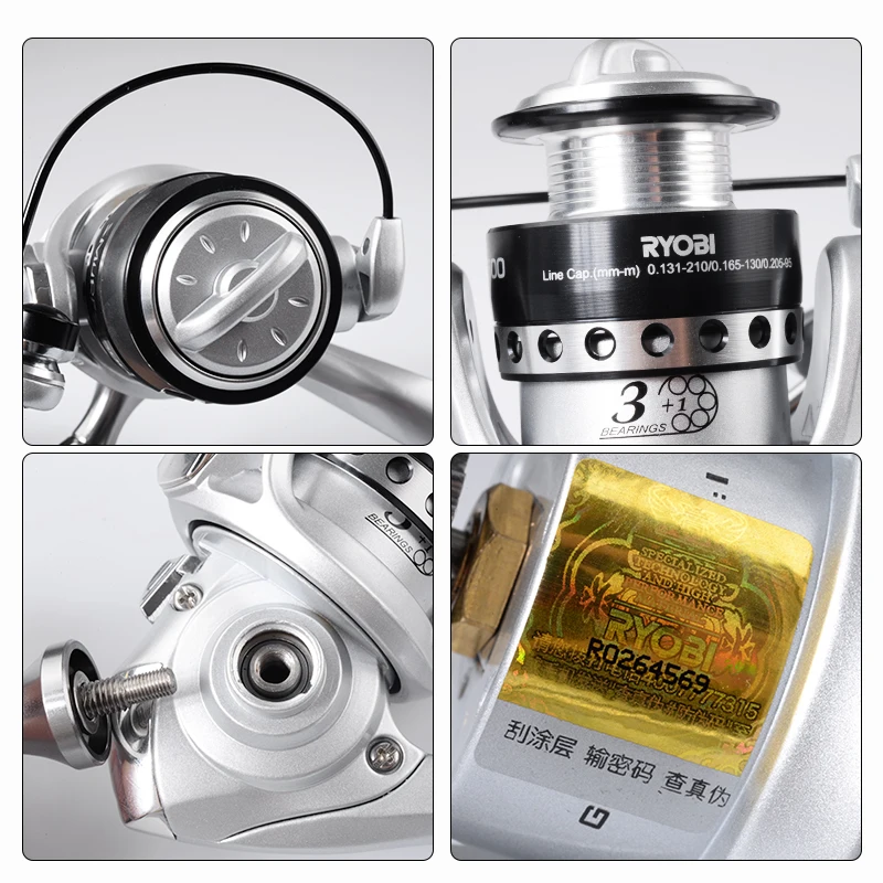 RYOBI Fishing Reel 500 800 1000 spinning fishing reels mini spinning wheel 5.2:1 Gear Ratio 3+1BB fishing reel saltwater RYOBI Fishing Reel 500 800 1000 spinning fishing reels mini spinning wheel 5.2:1 Gear Ratio 3+1BB fishing reel saltwater