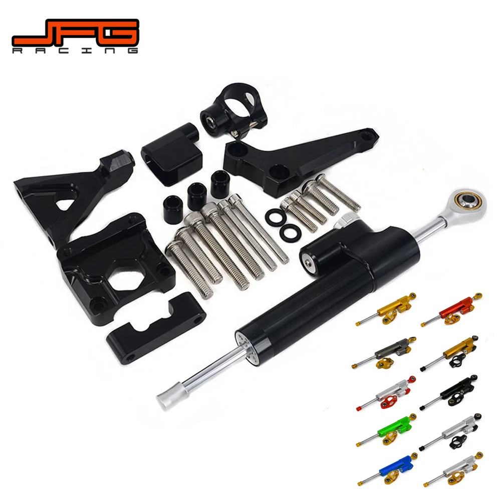 

CNC Steering Damper Stabilizer Linear Reversed Safety Control & Adapter Bracket For KAWASAKI Z250 Z300 Z 250 300 2015 2016