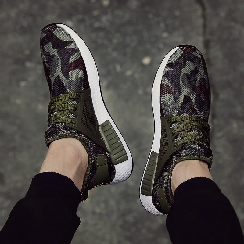 Billig Männer Beiläufige Laufende Schuhe Frühling Sommer Sneaker Mode Mann Schuhe Hombre Armee Grün Herren Schuhe Casual Camouflage Schuhe