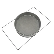 1 шт столовые приборы для меда Пчеловодство Мед фильтр Bilayer серебро Нержавеющая сталь фильтры Экран ячеистой сети