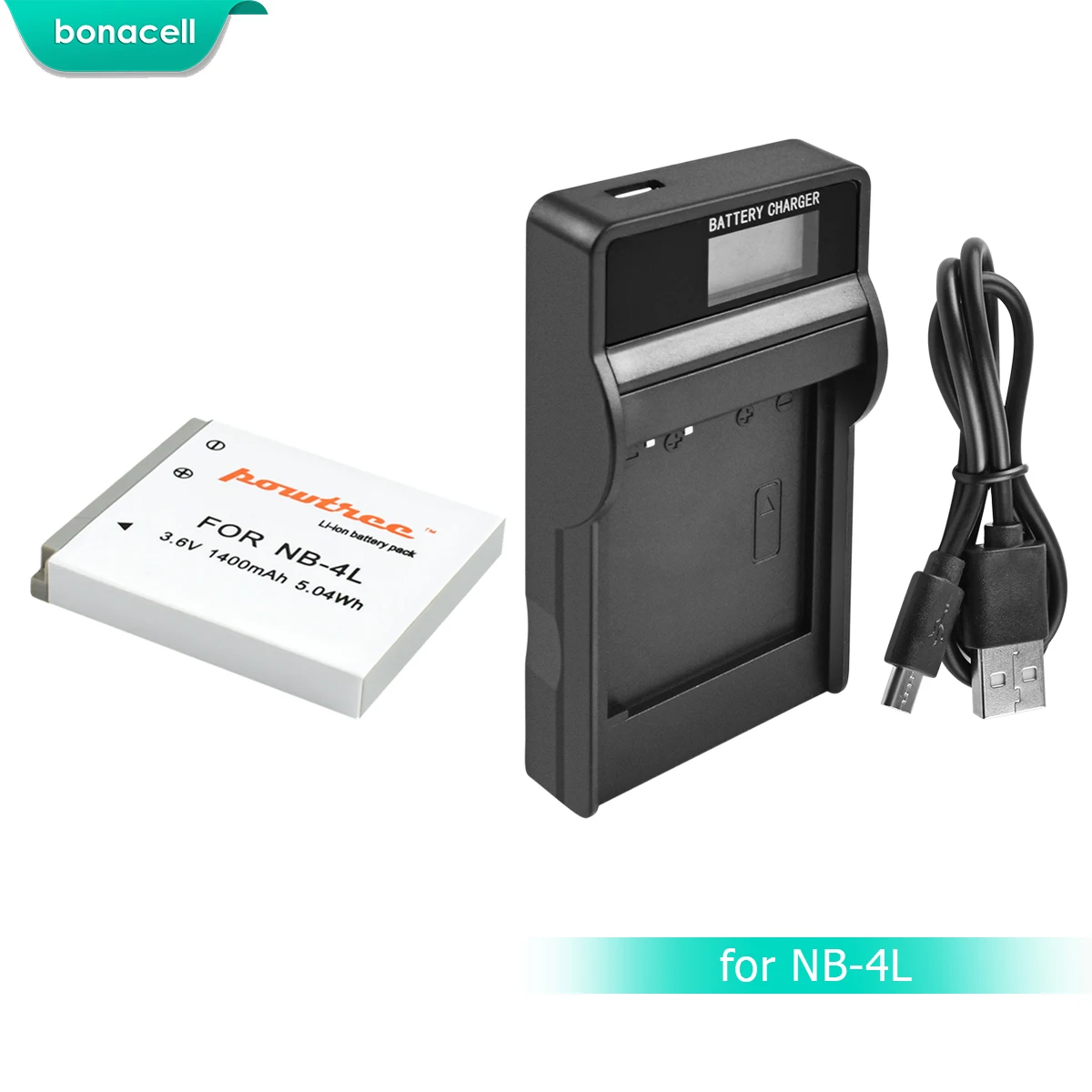 Rechargeable Battery Camera Battery Camera Battery Charger Rechargeable Battery Charger 1400mAh NB-4L NB4L NB 4L Battery Bateria+LCD Charger for Canon IXUS 30 40 50 55 60 65 80 100 PowerShot SD1000 1100 L10