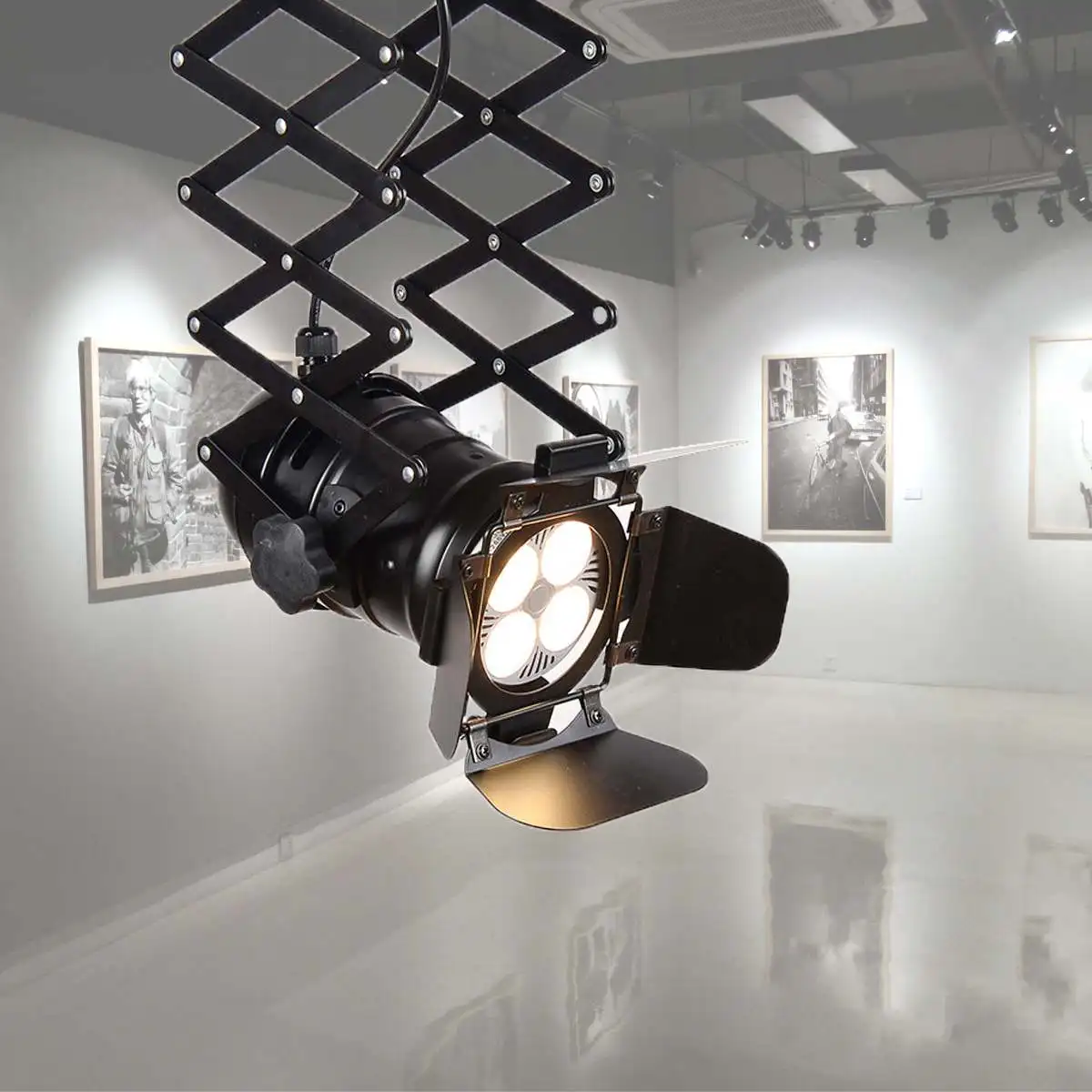 

35W Industrial Iron Pendant SpotLight Track Light LED Iron Lamp Loft Stretch Lamp For Clothes Store