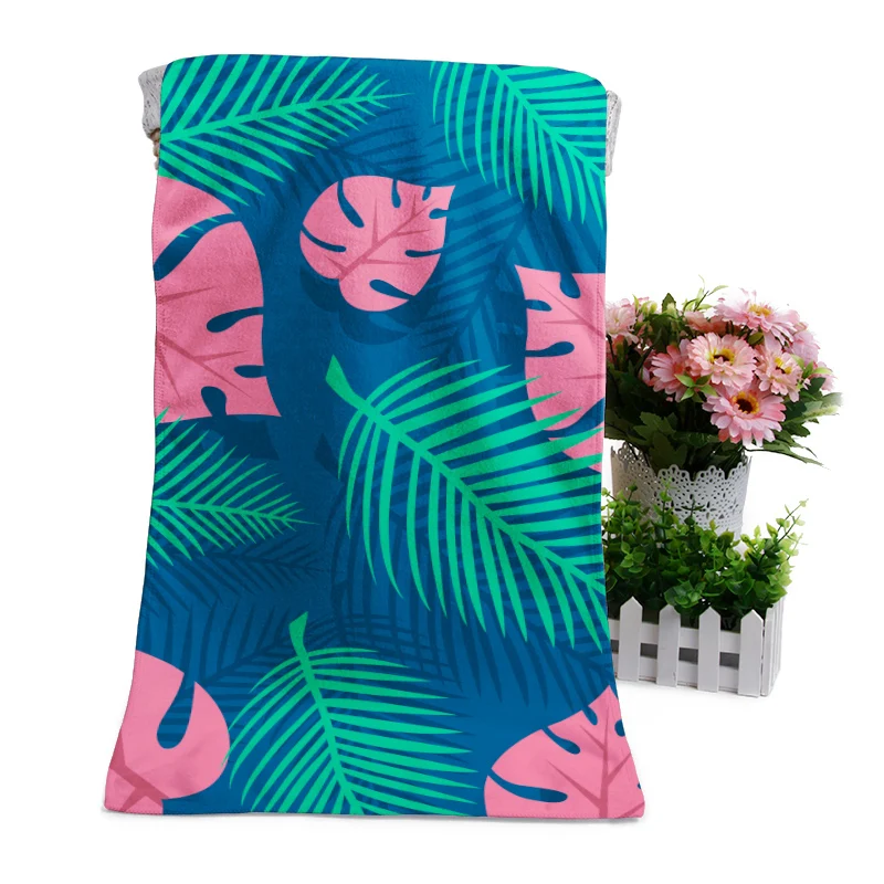 Высококачественное цветное мягкое полотенце с цифровой печатью для ванной