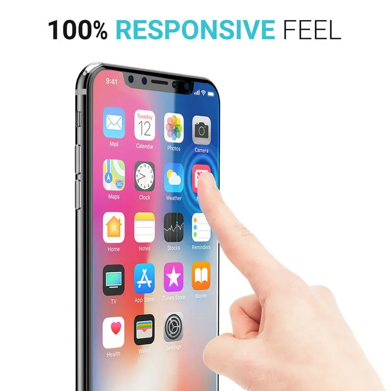 Гладкая 2.5D 9H защитная пленка из закаленного стекла для iPhone XR XS Max X 8 7 6s plus 100 шт с