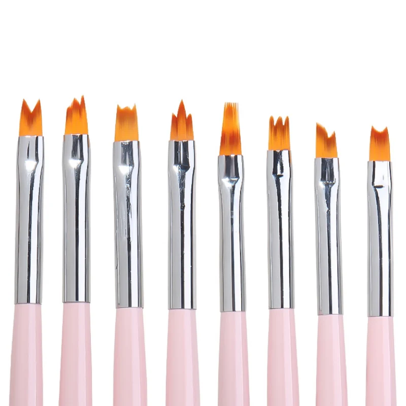 

WiRinef 8pcs Gradient Acrylic UV Gel Nail Brush Flower Drawing Painting Pen UV Gel Varnish Nail Art Manicure Tools