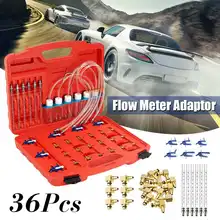 Autoleader 36 Pcs Iniettore Misuratore di Portata Adapter Kit per il Test Per Common Rail per il Carburante Diesel Tester Strumento di Diagnosi Set 38x28x8 cm