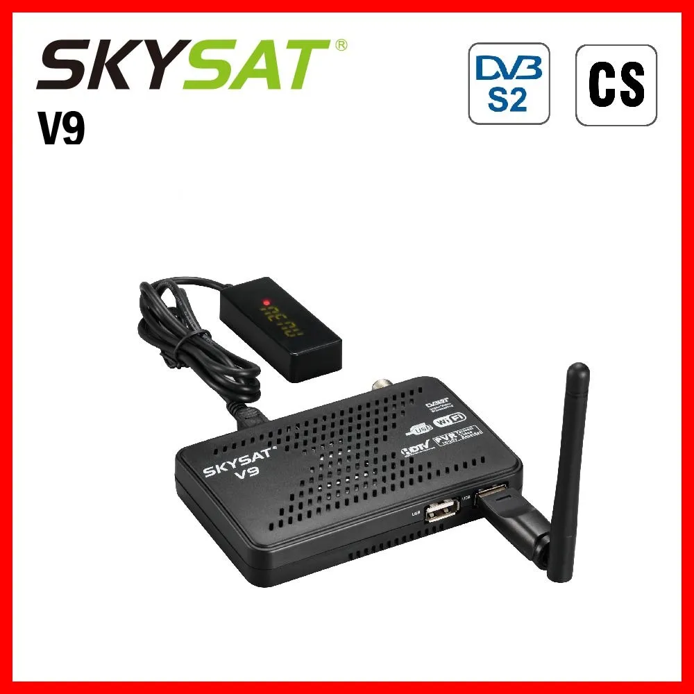 

SKYSAT V9 CCCams Server hd Newcamd DVBS2 Satellite Receiver SKYSAT V9 support WiFi 3G Youtube PVR PowerVu Biss Receptor Brazil