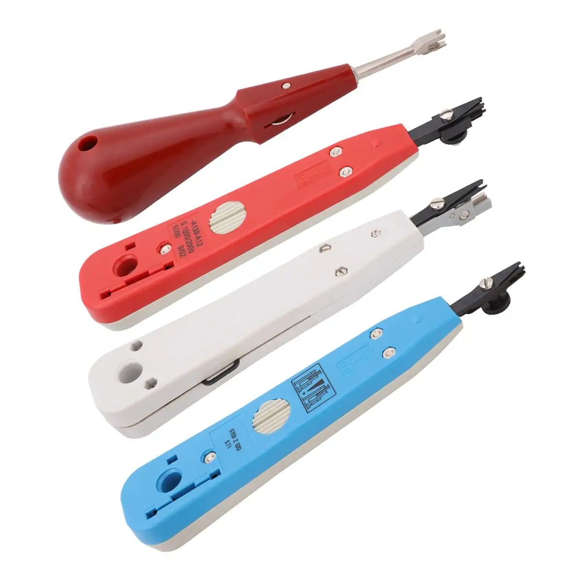 

4Pcs/Set Krone Network Adjustable Impact Punch Down Tool For Pillar Blocks Loop Line Portable Networking Tools Kit Durable New