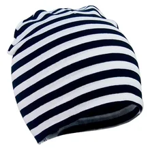 HTHL-детская хлопковая Мягкая Милая вязаная шляпа шапочка шапка цвет#2: черно-белые полосы