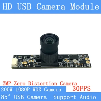 

CCTV Surveillance camera 85Degree Non Distortion WDR 2MP Full HD 1080P Webcam OTG UVC 30FPS USB Camera Module with Microphone