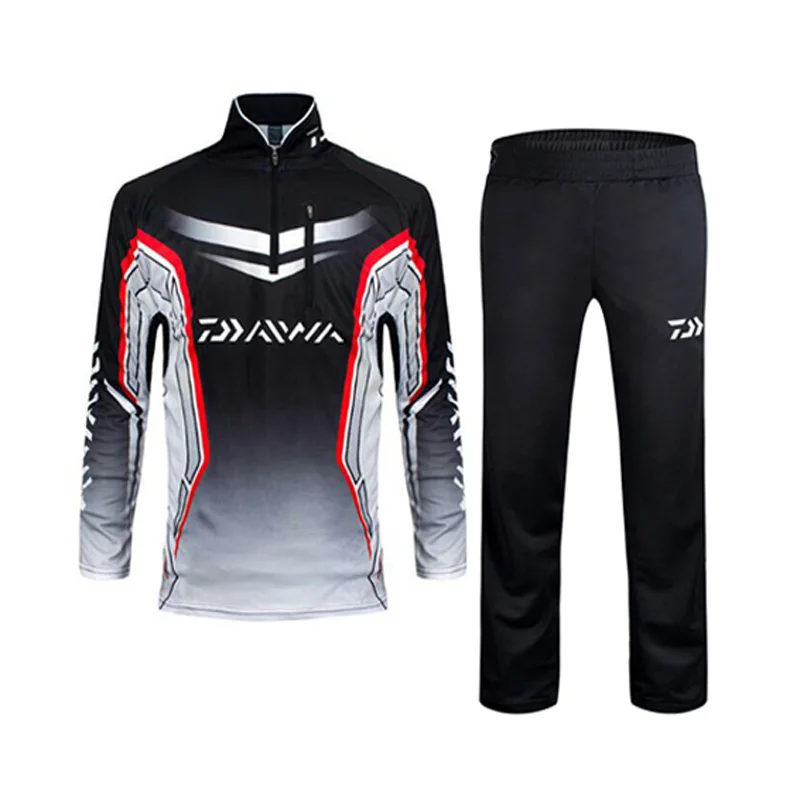 

2017 New Arrival Fishing Clothing Sets Men Breathable UPF 50+ UV Protection Outdoor Sportswear Suit Summer Fishing Shirt Pants