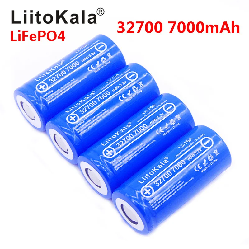 LiitoKala Lii-70A 3,2 V 32700 6500mah 7000mAh LiFePO4 батарея 35A непрерывный разряд максимум 55A батарея высокой мощности