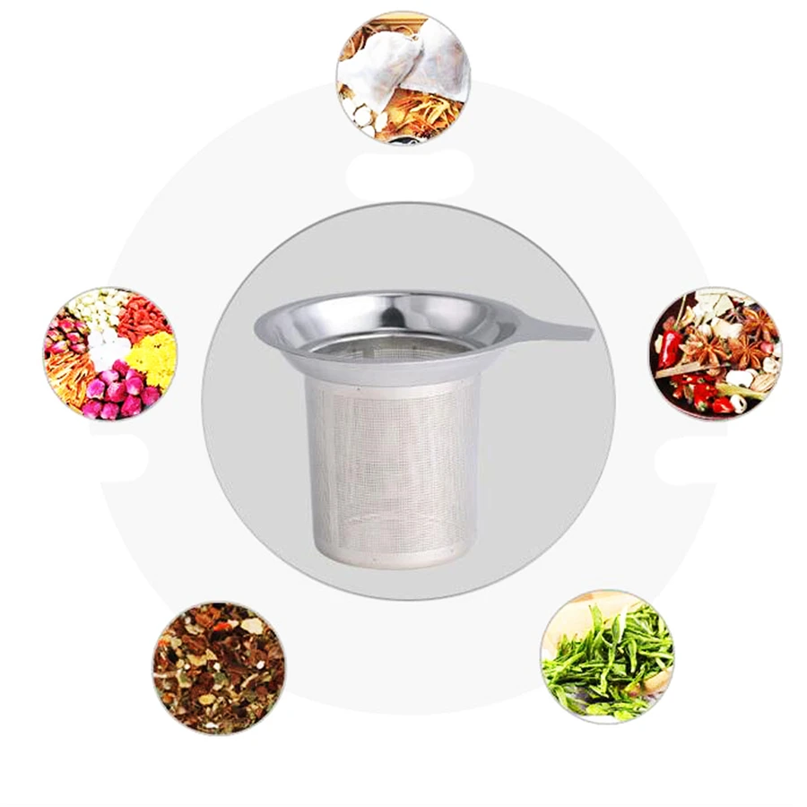 

20 pcs Reusable Stainless Steel Mesh Tea Infuser Tea Strainer Teapot Tea Leaf Spice Filter Drinkware Kitchen Accessories
