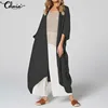 Celmia Women Long Blouses Loose Casual Kimono Cardigan Tops Belted Summer Beach Cover Up Shirts Thin Coats Blusas Plus Size 5XL ► Photo 3/6