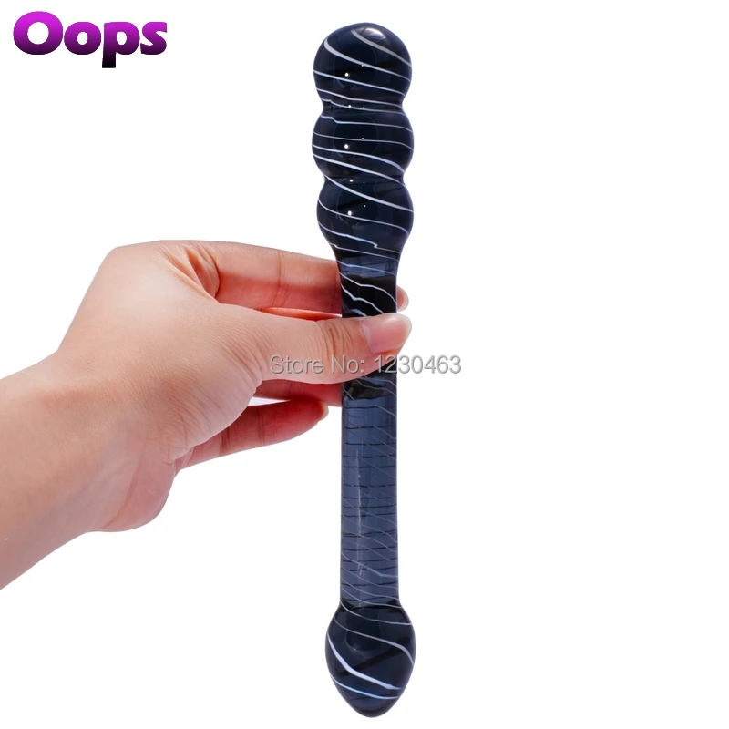 Double Crystal Anal Dildo Butt Plug Beads Glass Sex Toys Female Masturbation Adult Anus Fake Male Dick For Women Couple |