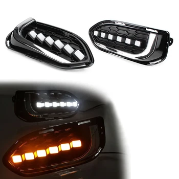 

2x LED Daytime Running Fog Driving Lights Lamp DRL For Honda Fit/Jazz 2018