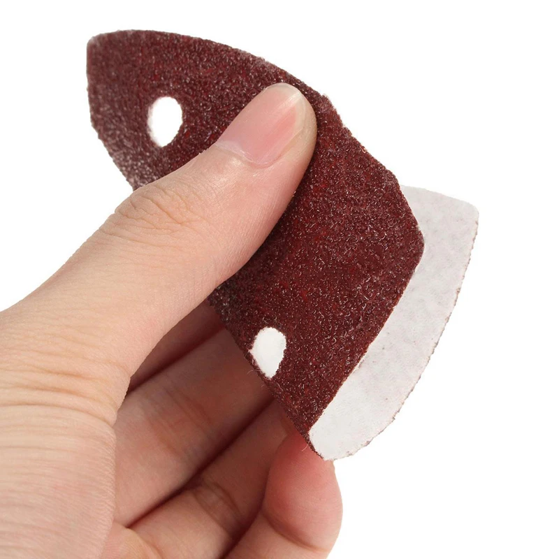 10pcs Mouse Sanding Sheets 40 60 80 100 120Grit Sanding Discs Sanding Sheets Triangle Sander Grinder Paper for Abrasive Tools