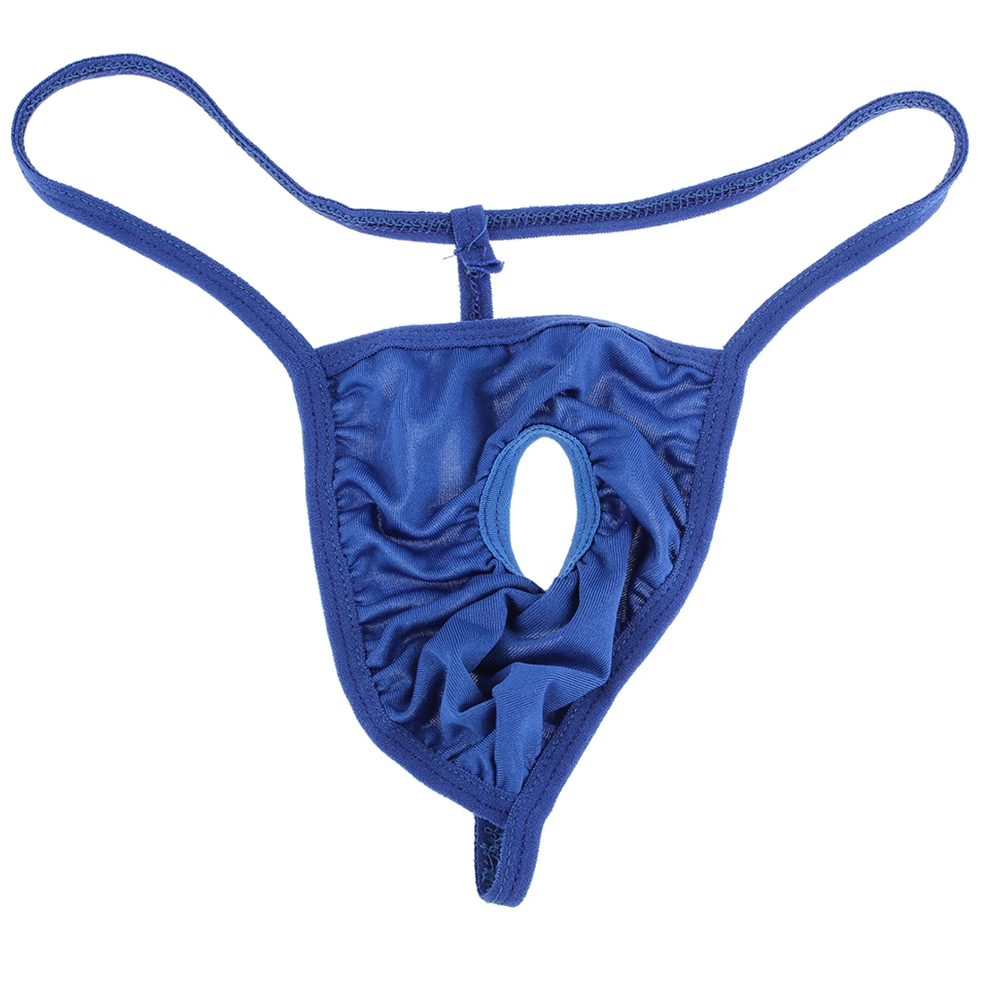

NEW Men's Sexy Open G-string T-back Pouch Thong Brief Blue