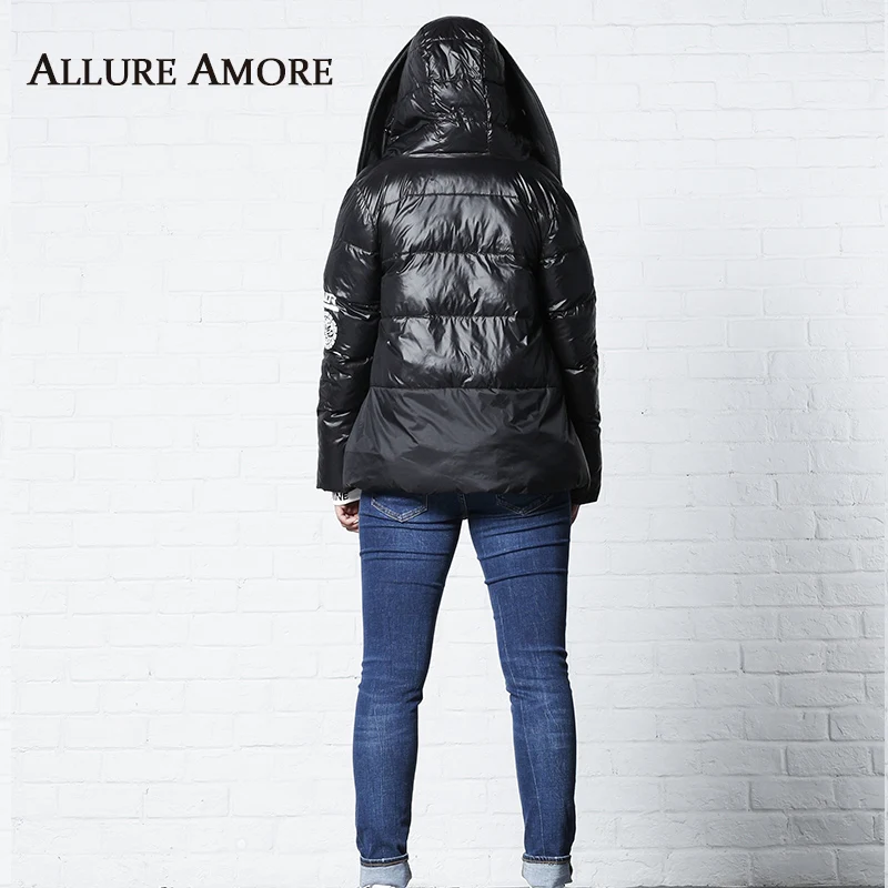 Women's Parka Female Winter Cotton Padded Jacket hooded Women Winter Jackets Woman Contrast Coat 2019 Winter Coats AllureAmore