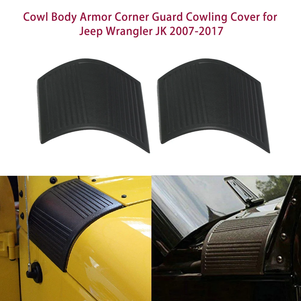 Godyluck Cowl Body Armor Corner Guard Cowling Cover for Jeep Wrangler JK 2007-2017 