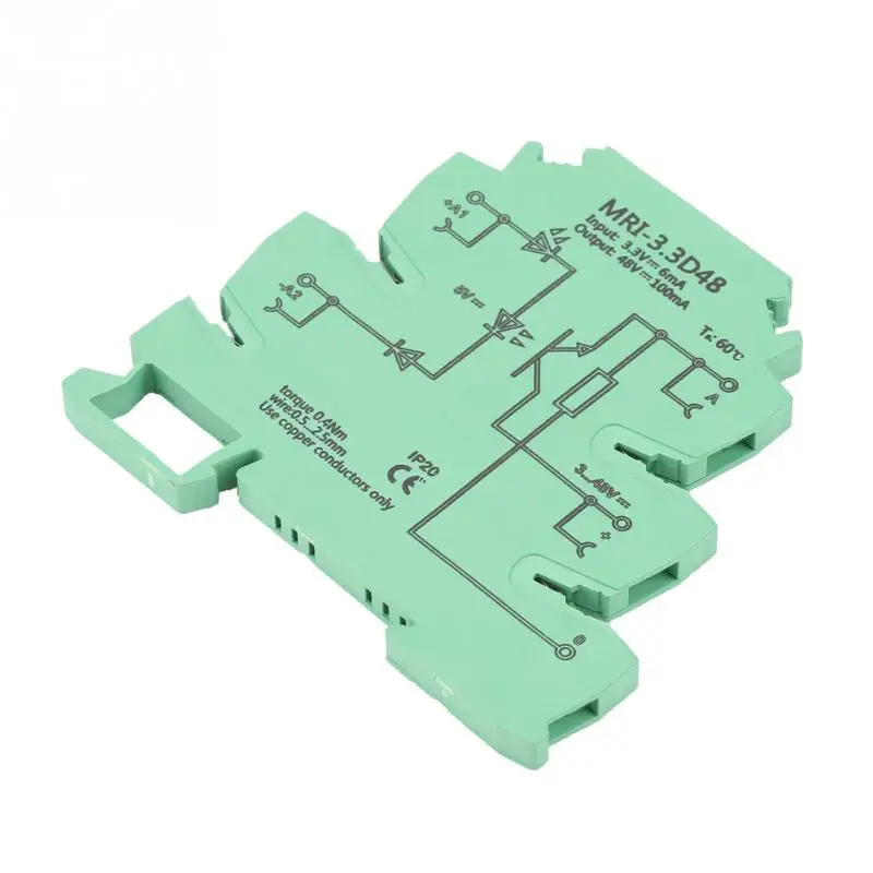 MRI-3.3D48 DC Photoelectrical Coupler Isolating PLC Relay Module Input 3.3VDC No-Abrasion Switch Output 3-48VDC PLC Relay Module 