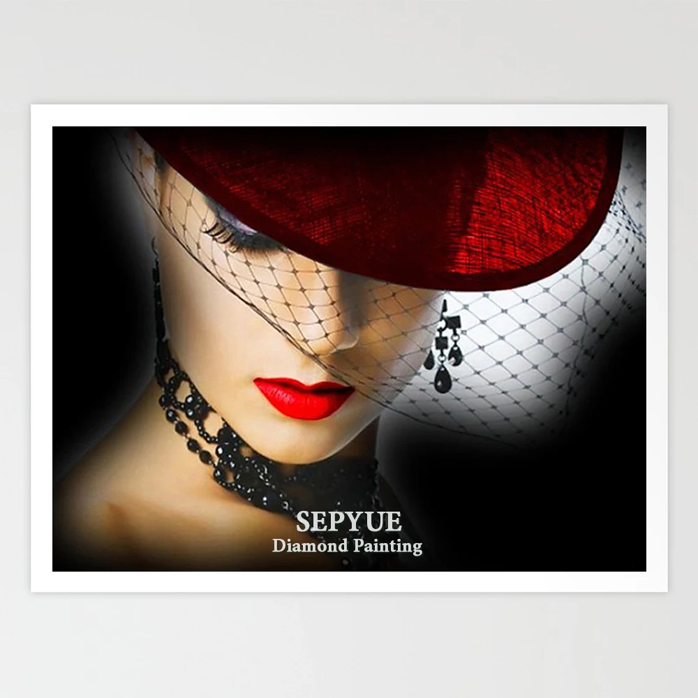 

SepYue DIY Diamond Painting New Full Drill Diamond Mosaic Diamond Embroidery Painting Cross Stitch Rhinestone Noble Woman