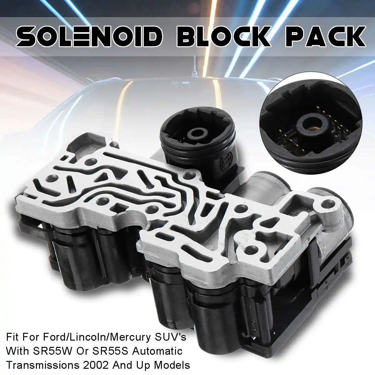 

Solenoid Block Pack Updated For Ford Explorer Mountaineer 5R55S 5R55W Automatic Stability Corrosion-Protection 15.5x9.5x6.8cm