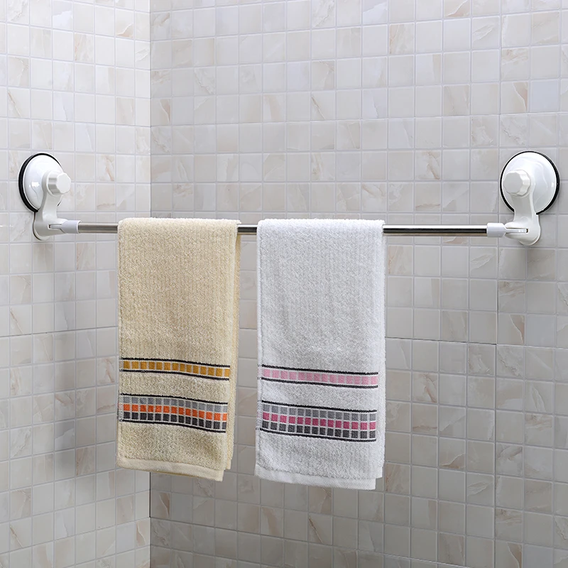 71CM Nerezová ocel Rohový ručník s přísavkou Nástěnný držák na ručník pro koupelnové doplňky odnímatelná domácí dekorace