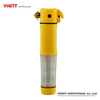 

self rescue led flashlight for car with rescue hammer, rope cut knife, car repair flashlight with magnetic function