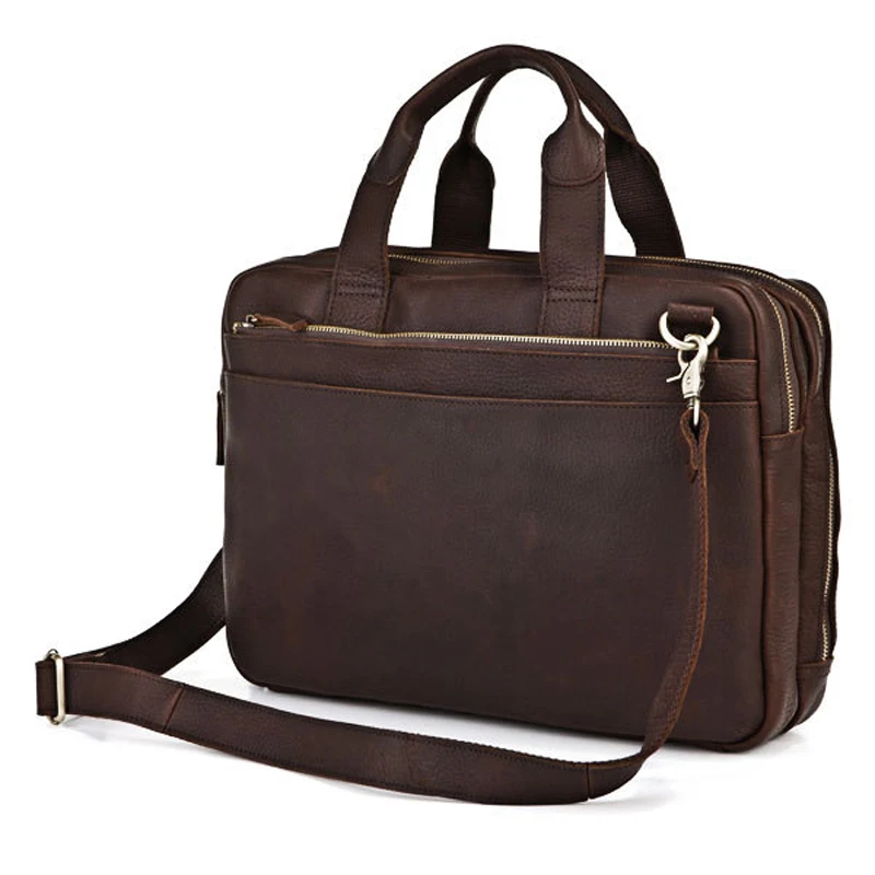 Mens Genuine Vintage Leather Satchel Messenger Man HandBag Laptop Briefcase Bag