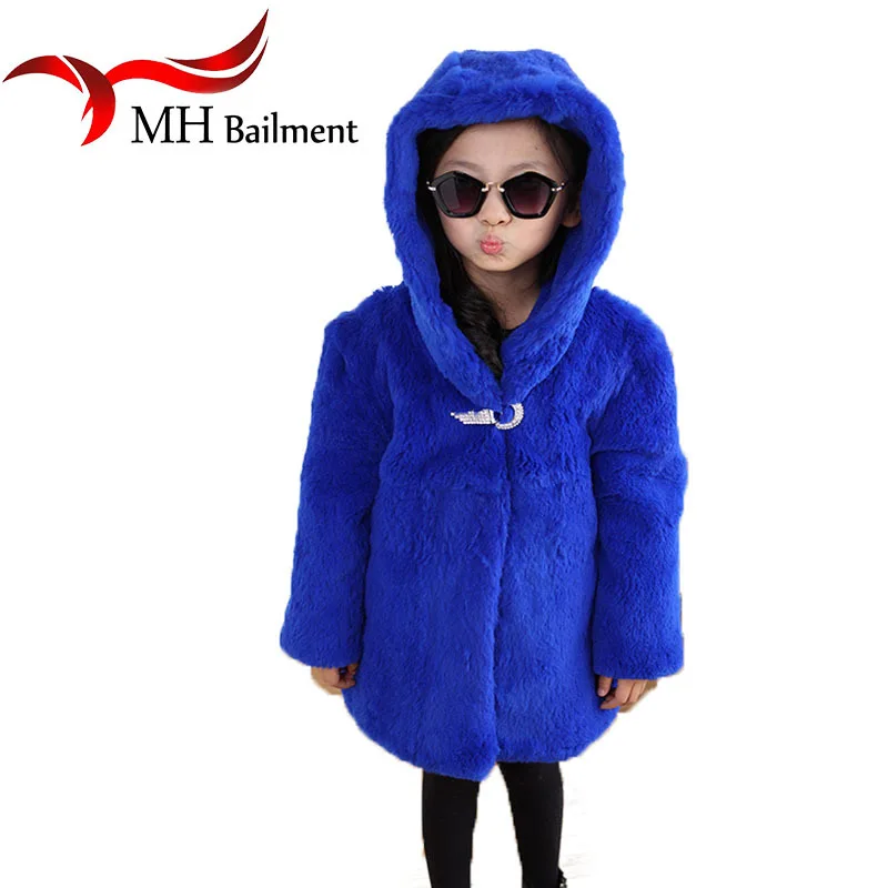 

Children Whole Natural Rex Rabbit Fur Coat Winter Warm Baby Kids Long Section Outerwear Coat Girls Solid Full Clothing C#04