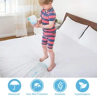 Zipper Waterproof Bed Cover Bed Bug Proof Mattress Protector Fully Foam Cover Queen 5