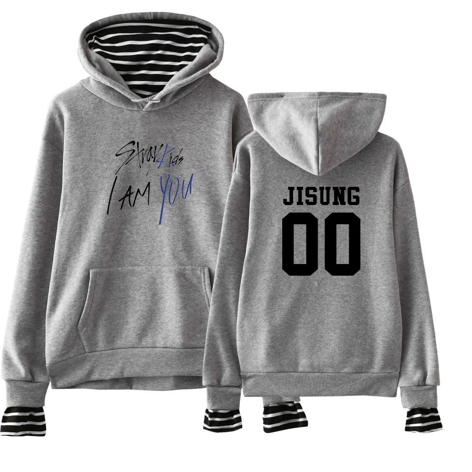 LUCKYFRIDAYF 2018 Stray Kids I Am You Fans Fashion Warm Hoodies Cool Warm Fans Long Sleeve Sweatshi