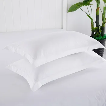 

100% Cotton White Pillow Case 2Pcs Rectangular Sleeping Bed Pillow Cover Solid Color Pillowcase 48*74cm High Quality 45