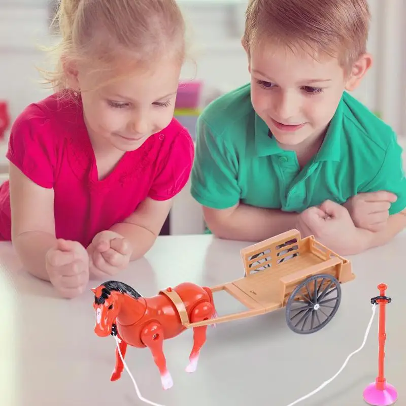 1 набор электронных игрушек новинка игрушки электрическая маленькая лошадка-повозка детская игрушка для детей забавные игрушки для игры и подарок на день рождения
