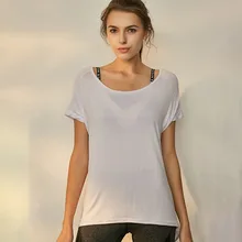 Компрессионная Спортивная футболка для бега Женская энергетическая открытая рубашка для йоги Активные тренировки рубашка с коротким рукавом фитнес-спортивный топ