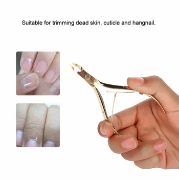 

Stainless Steel Gold Nail Toenail Cuticle Scissor Nipper Clipper Dead Skin Scissor Remover Pedicure Nail Art Cuticle Nipper Clip