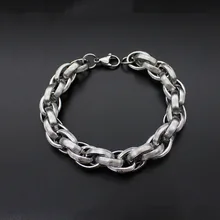 Мужские ювелирные изделия с вырезами кубинские звенья и цепочки из нержавеющей стали браслет для браслета мужской аксессуар 18 см 20 см 22 см