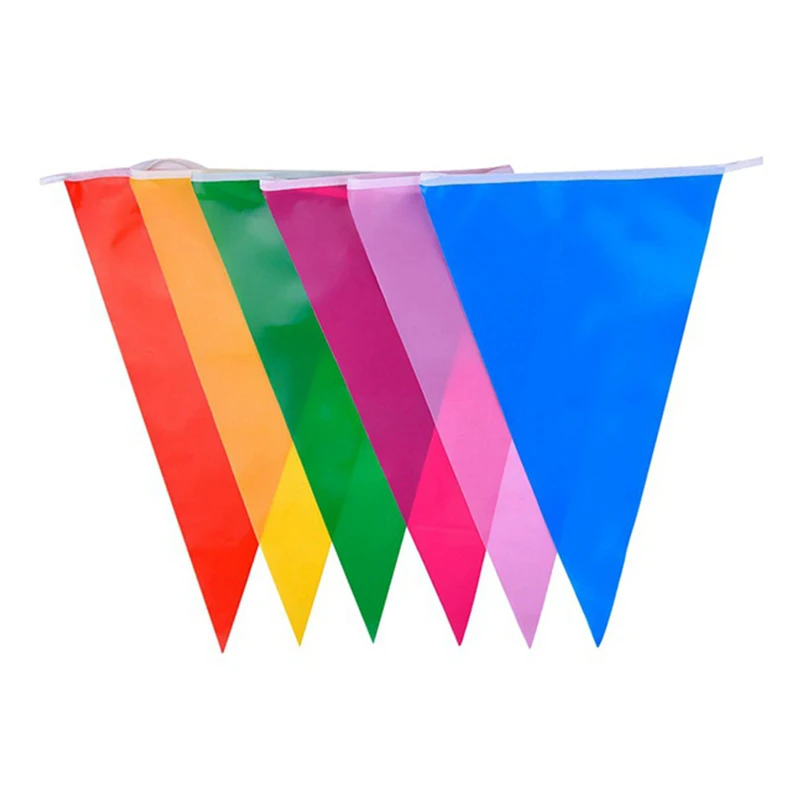 

Fashion-Multi Colour Banner Bunting Party Event Home Garden Decoration
