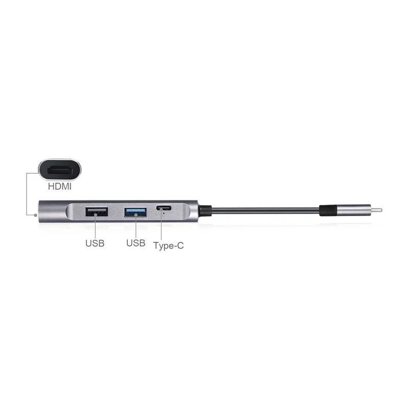Док станция для ноутбука feed me Type c док USB3.0 конвертер 4k к HDMI PD концентратор MacBook