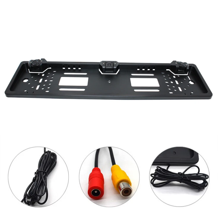 

Smartour 3in1 HD European License Plate Frame Video Parking Sensor Reverse Backup Radar With Car Rear View Parking Camera
