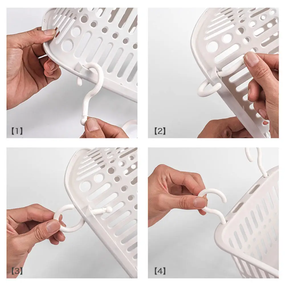 2 шт пластиковая подвесная корзина, изящная Минималистичная корзина для кухни и ванной комнаты, органайзер, корзина для хранения