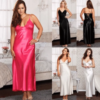 

HIRIGIN Womens Satin Lingerie Ladies Nightie Nightwear Night Dress Silk Chemise Nightdress