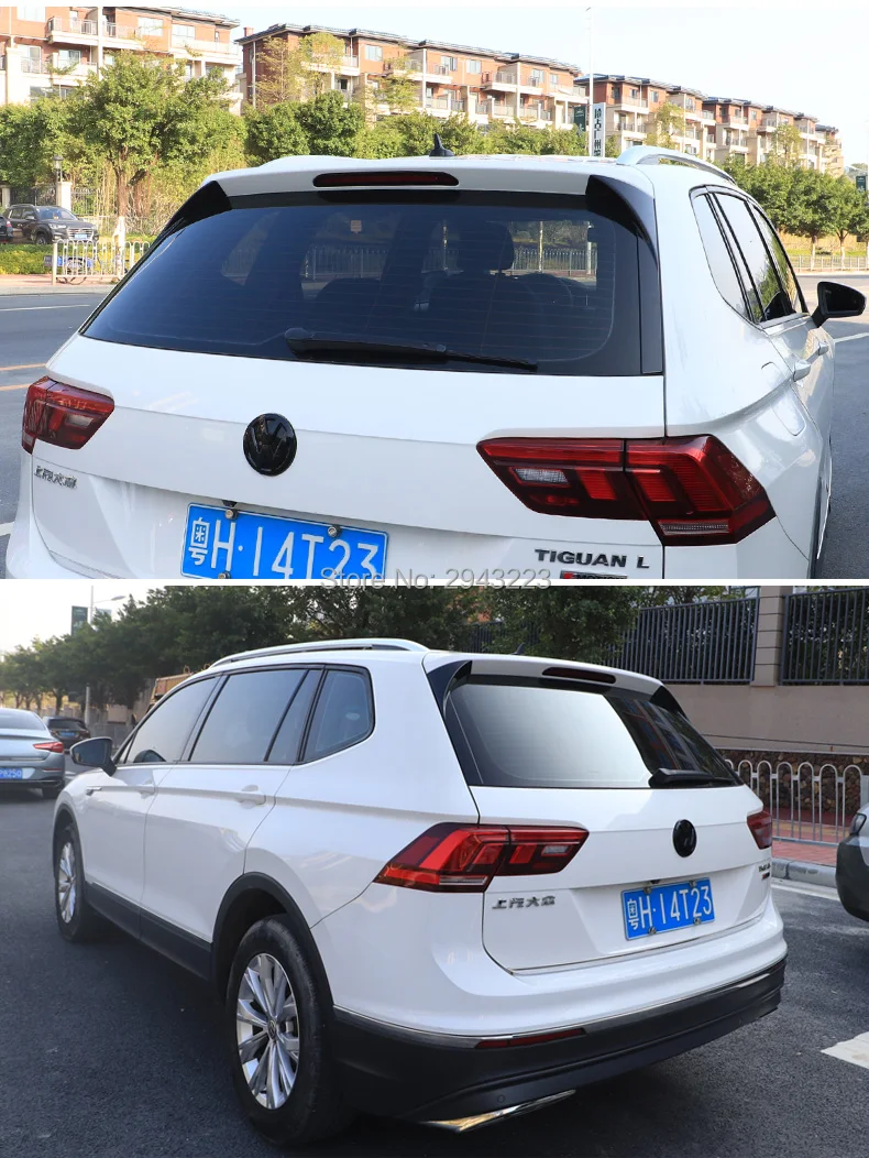 

SHCHCG Car Styling For Volkswagen MK2 Tiguan 2017 2018 2019 ABS Plastic Gloss Black Color Side Rear Wing Spoiler Cover 2Pcs/set