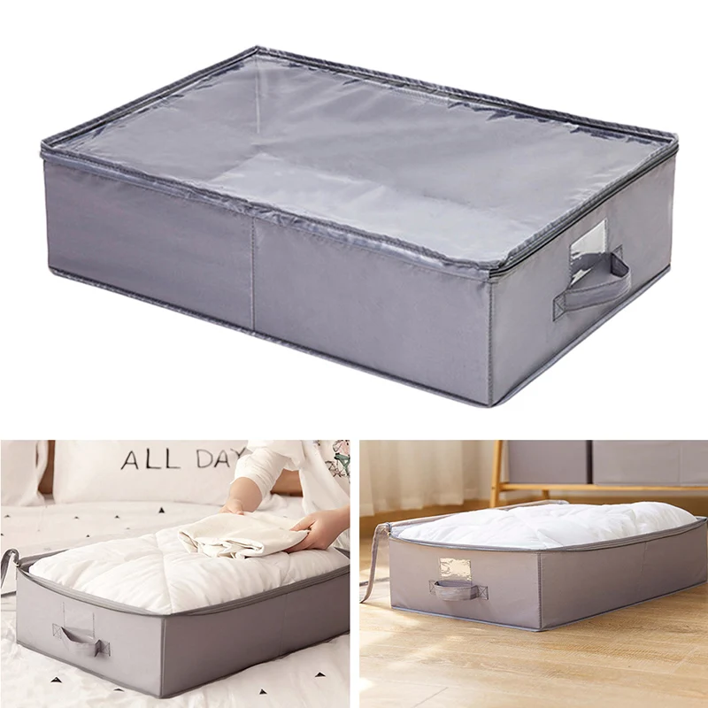 

Scarf Socks Cloth Series Solid Underwear Bra Organizer Storage Box Dustproof Transparent Desktop Bag Cotton Bed bottom