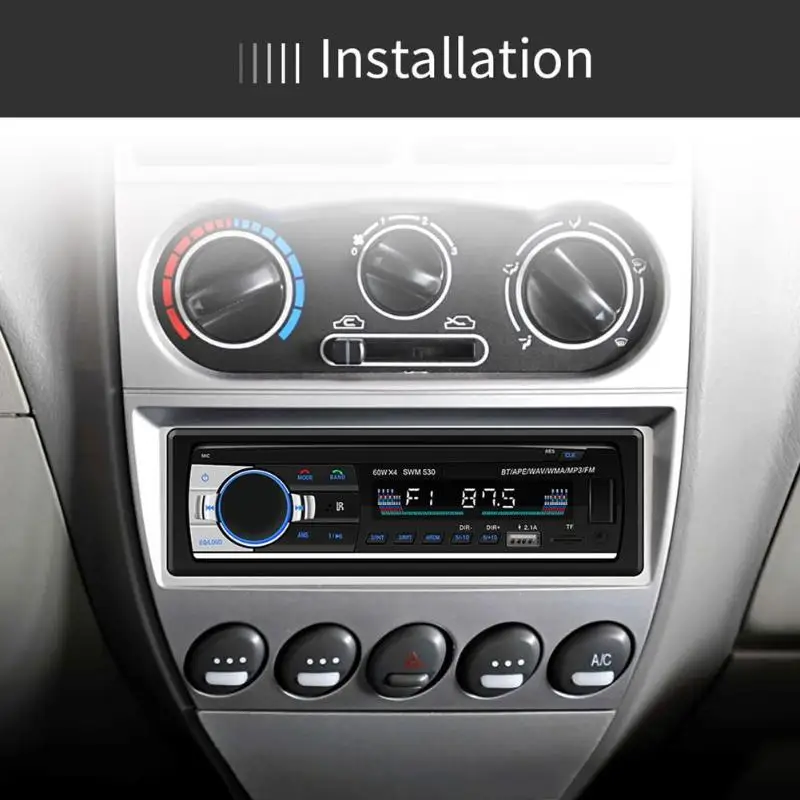 SWM JSD530 автомобильный Радио Bluetooth Авторадио USB 1 Din стерео двойной аудио MP3 SD FM тюнер