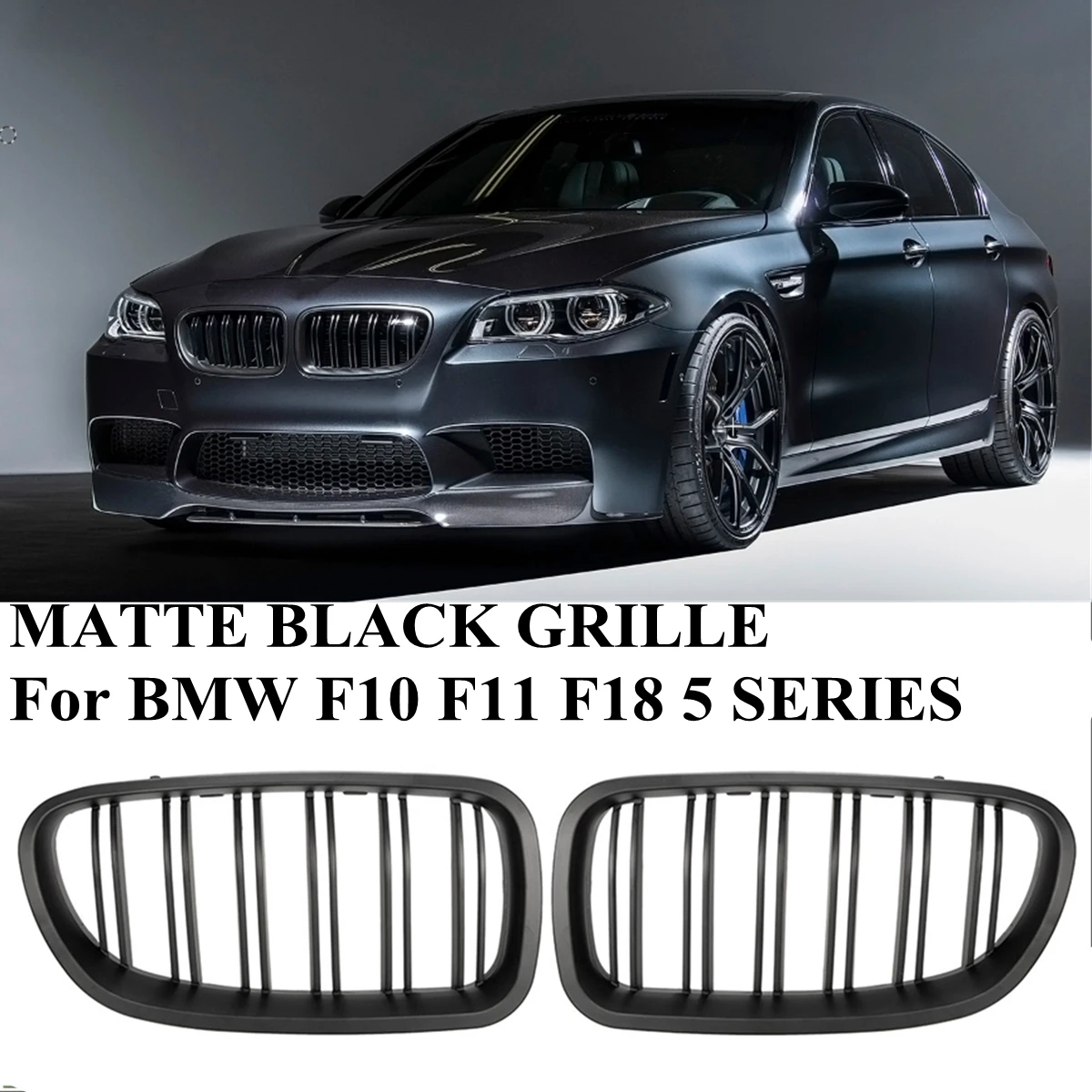 Лицевая решетка на передний бампер для BMW F10 F11 F18 M5 5 Series 2010 2011 2012 2013 2014 2015