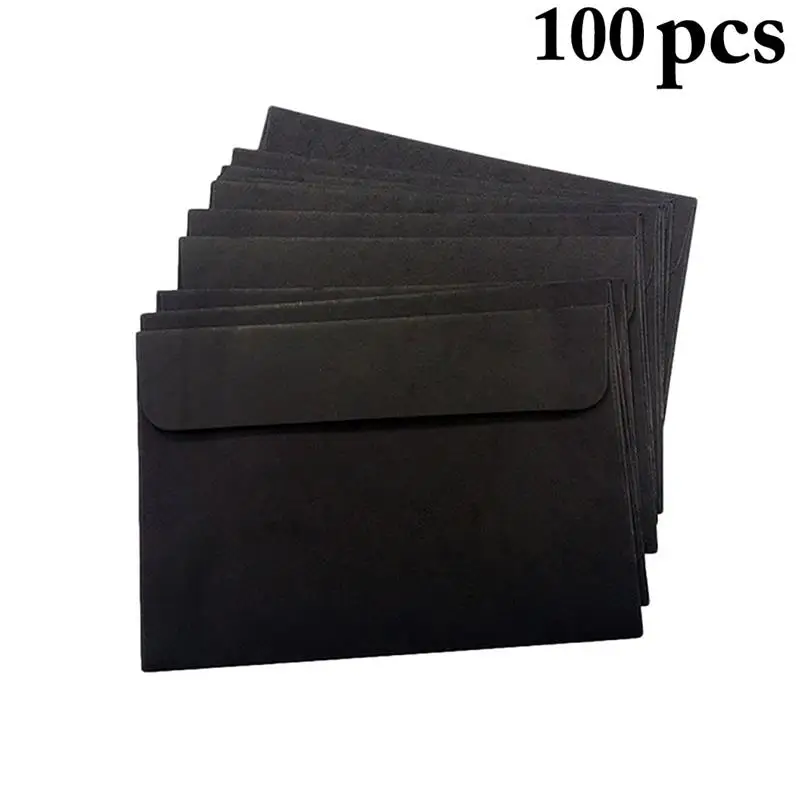 

100PCS Solid Color Kraft Paper Bag Graduation Season Party Kraft Paper Envelope Plain Blank No Printing Envelope Gift Letter Bag