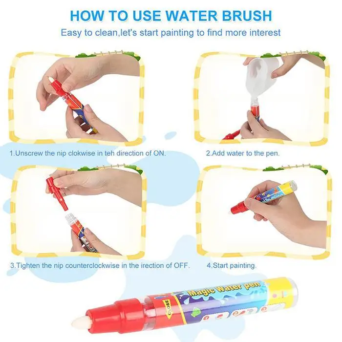 Magic Water Drawing Book Coloring Book Doodle & Magic Pen Painting Drawing Board For Kids Toys Birthday Gift Magic Water Drawing Book Coloring Book Doodle & Magic Pen Painting Drawing Board For Kids Toys Birthday Gift