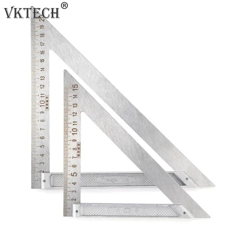 

90 Degree Right Angle Ruler Stainless Steel Triangle Ruler Woodworking Carpenter Tools Measurement Drawing Tools